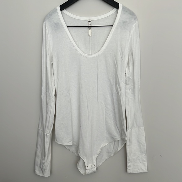 FREE PEOPLE Easy Peasy White Bodysuit - Picture 7 of 9